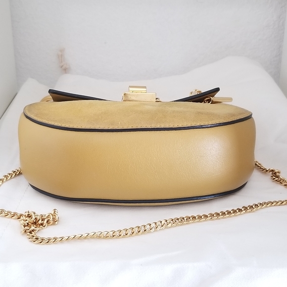 Lovely Auth  CHLOE Drew small Crossbody Leather and suede bag - Picture 11 of 16